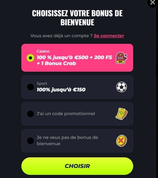 Lunubet Casino bonus